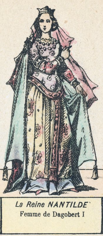 La reina Nantilde, esposa de Dagoberto I de French School