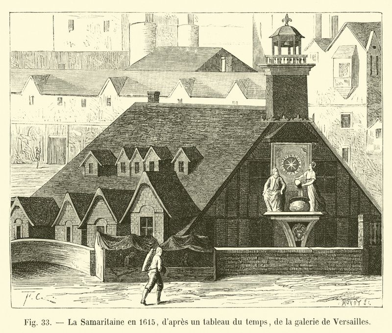 La Samaritana en 1615, según un cuadro de la época, de la galería de Versalles de French School