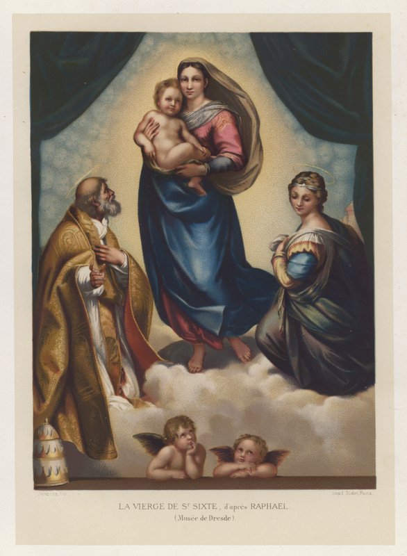 La Virgen de San Sixto, según Rafael, Museo de Dresde de French School