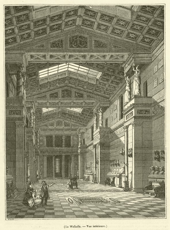 El Walhalla, Vista interior (grabado) de French School