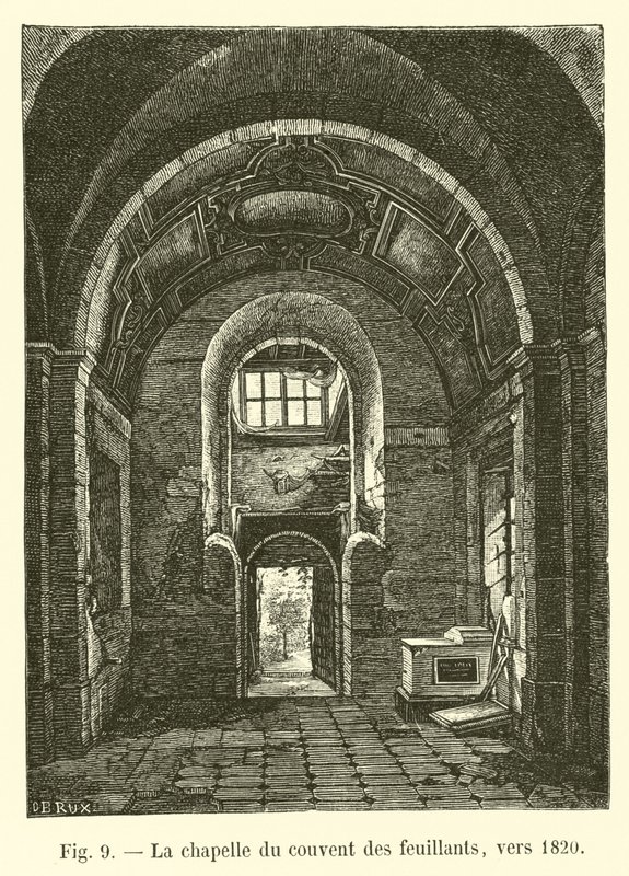 La capilla del convento de los feuillants, hacia 1820 de French School