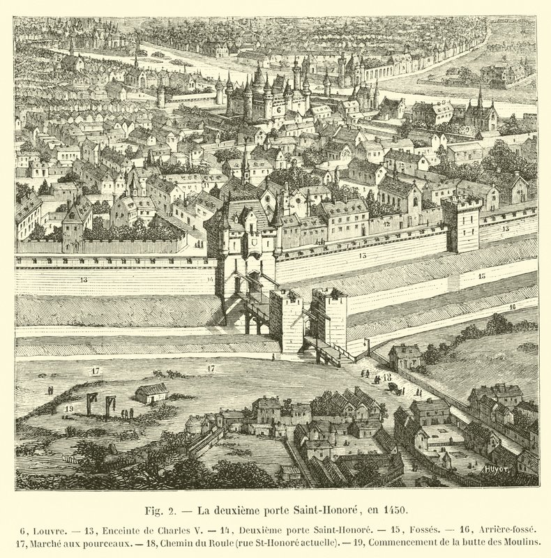 La segunda puerta Saint-Honoré, en 1450 de French School