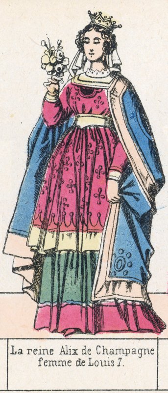 La reina Alix de Champagne, esposa de Louis VII de French School