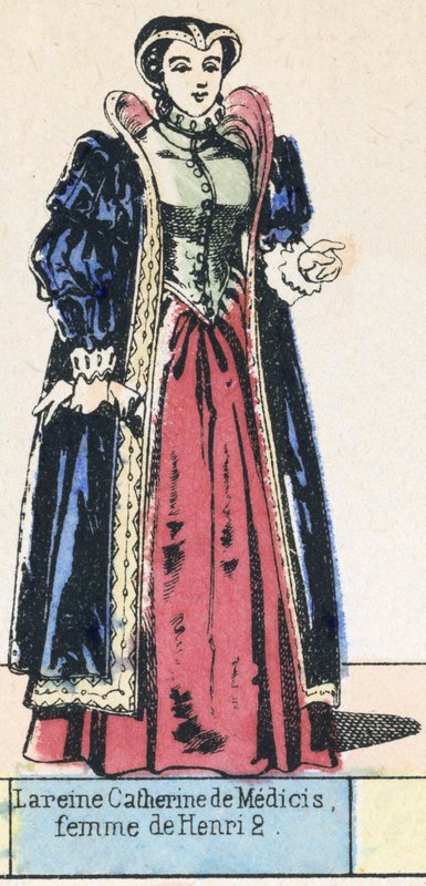 La reina Catalina de Médicis, esposa de Enrique II de French School