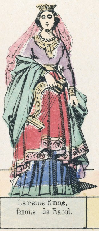 La reina Emma, esposa de Raúl de French School