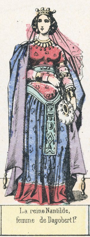 La reina Nantilde, esposa de Dagoberto I de French School