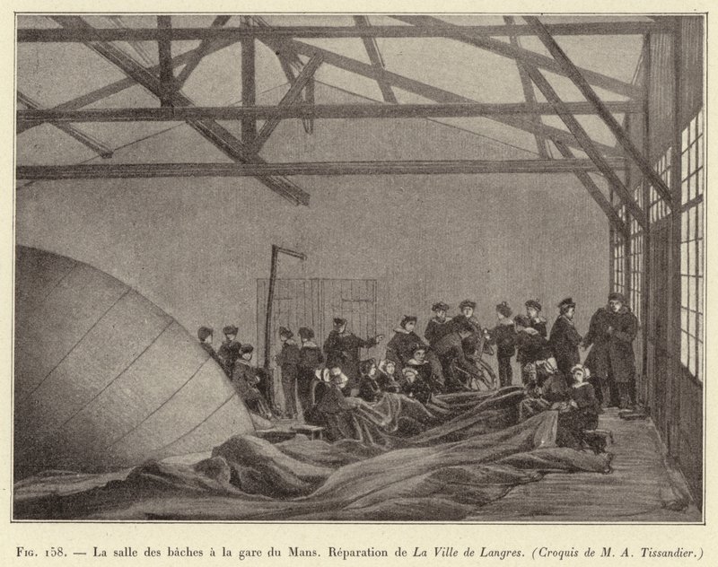 La sala de las barcazas en la estación de Le Mans, Reparación de La Ville de Langres de French School