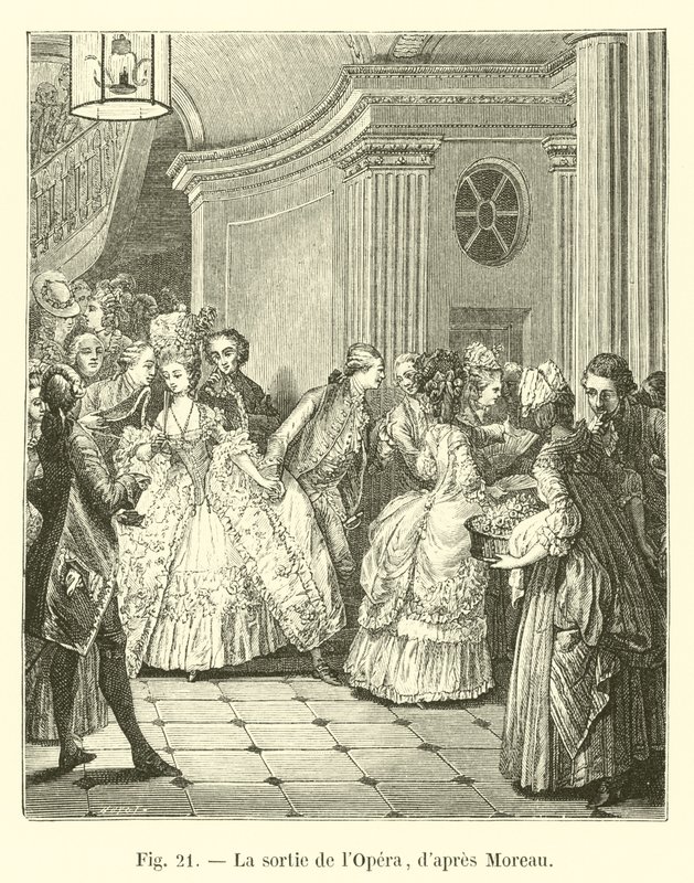 La salida de la Ópera de French School