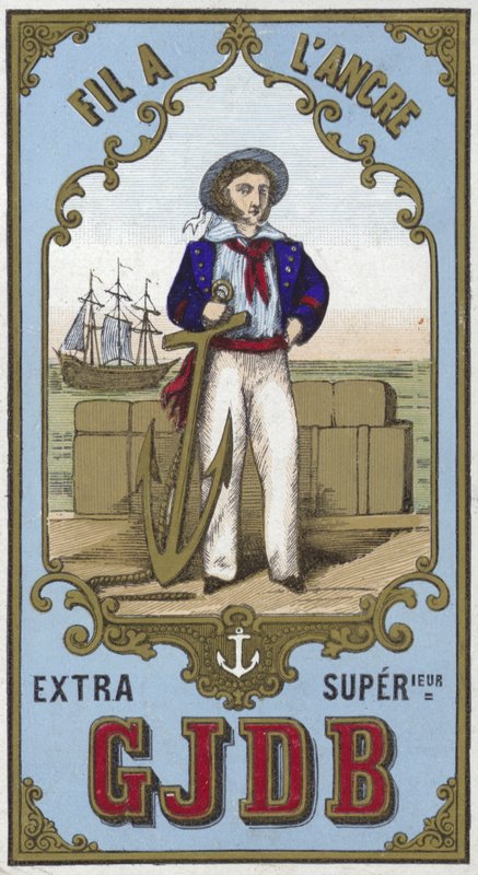 Etiqueta para hilo de ancla de French School