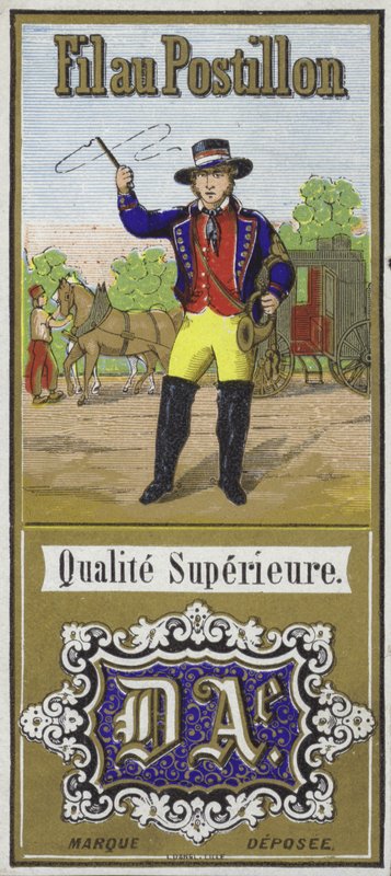 Etiqueta para hilo de cochero de French School