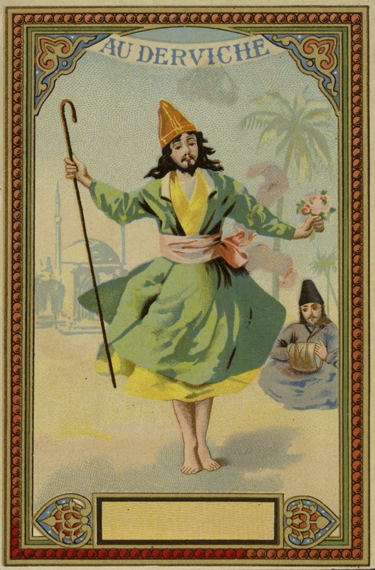 Etiqueta para hilo del Derviche de French School
