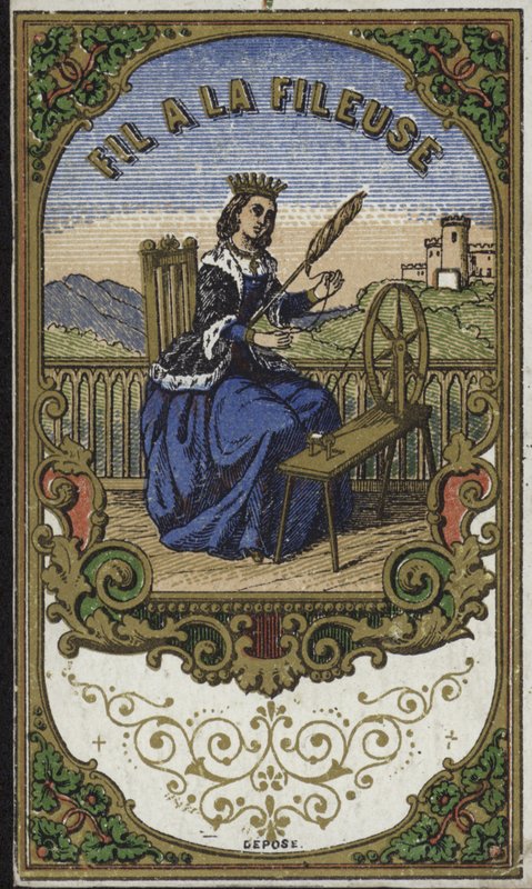 Etiqueta para el hilo del hilandero de French School