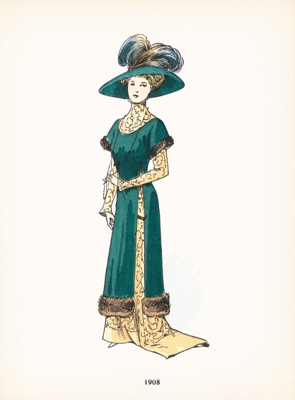Moda femenina, 1908 de French School