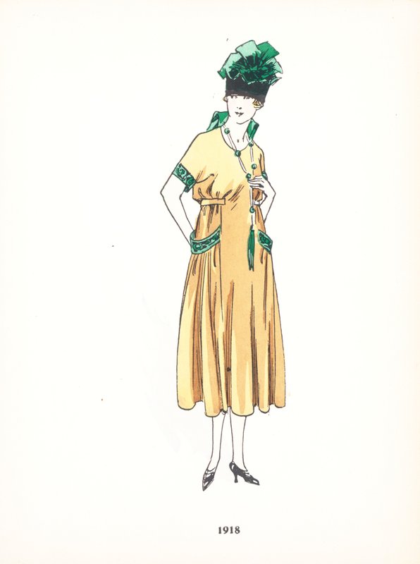 Moda femenina, 1918 de French School