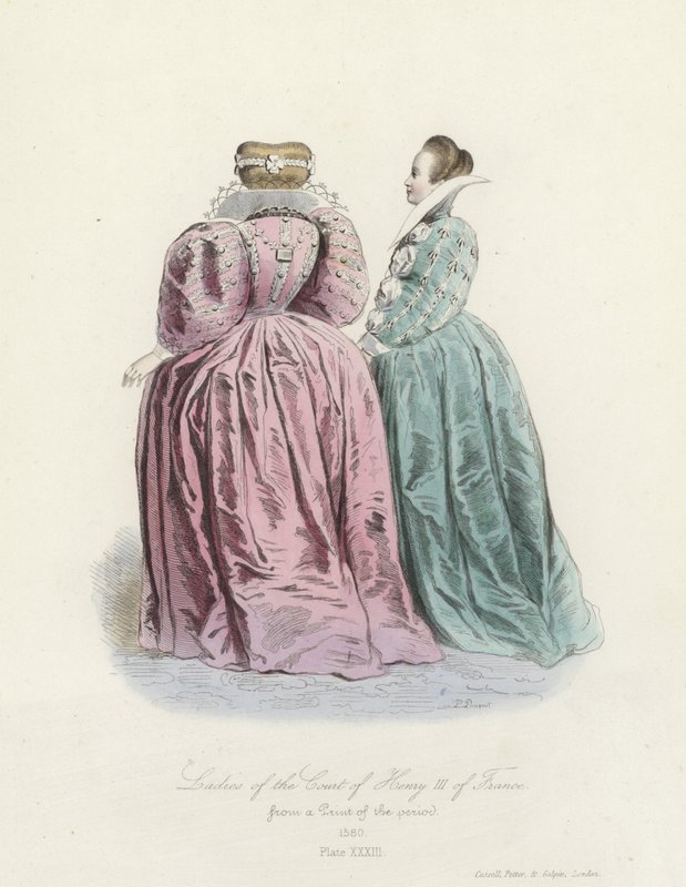 Damas de la corte de Enrique III de Francia de French School