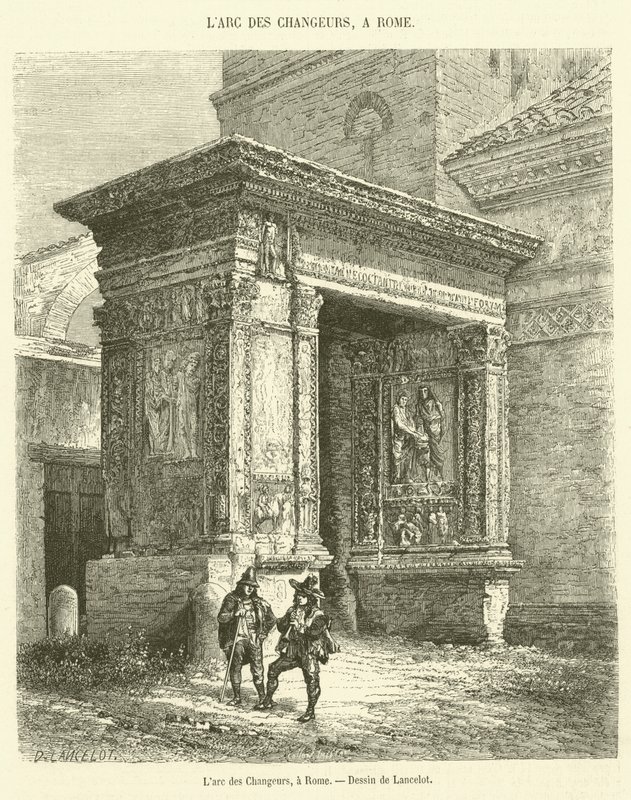 El arco de los Cambiadores, en Roma de French School
