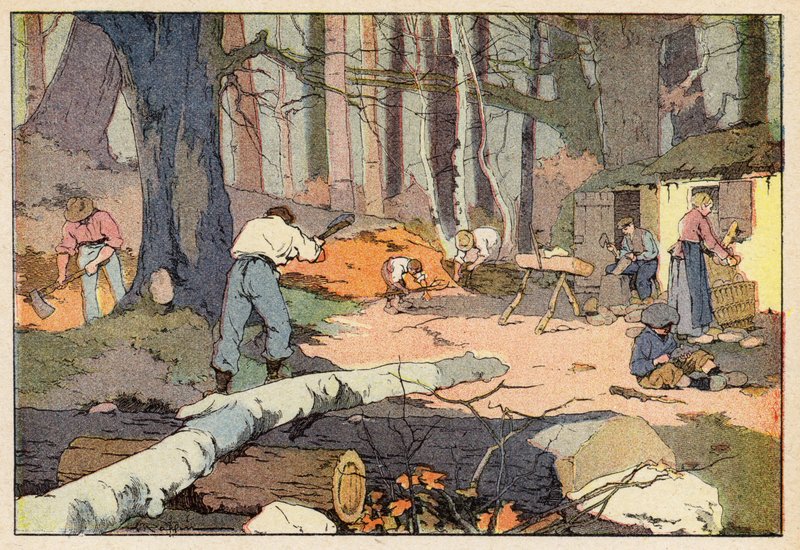 Le Bucheron, Le Sabotier de French School