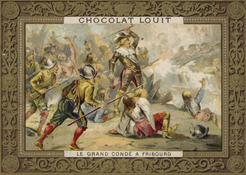 El Gran Condé en la Batalla de Friburgo, 1644 de French School