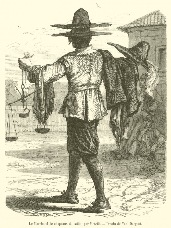 El Vendedor de sombreros de paja de French School