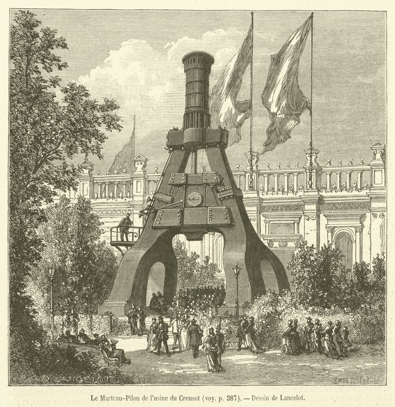 El martillo pilón de la fábrica de Creusot de French School