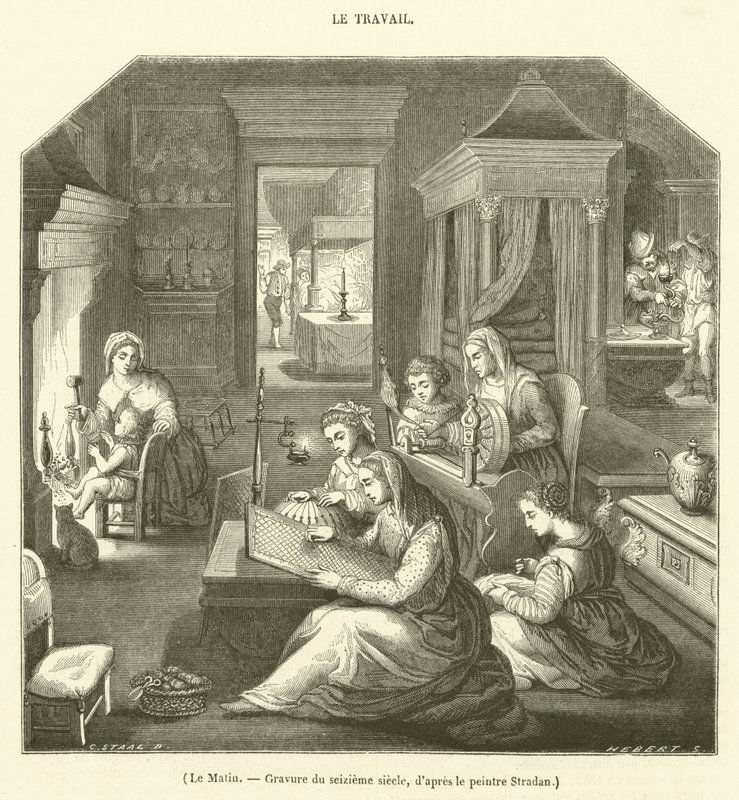 La Mañana, Grabado del siglo XVI de French School