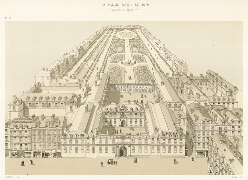 Le Palais Royal en 1679, DApres La Boissiere de French School