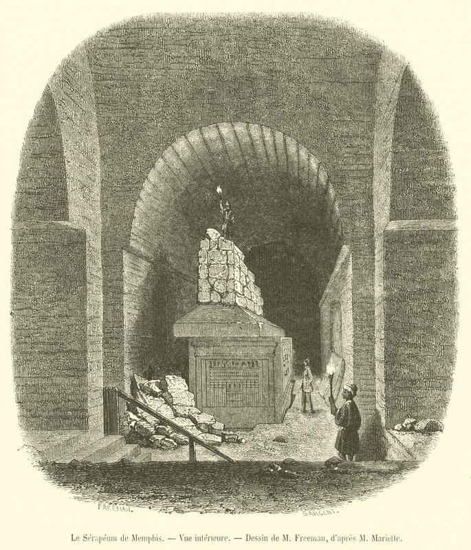 El Serapeum de Menfis, Vista interior de French School