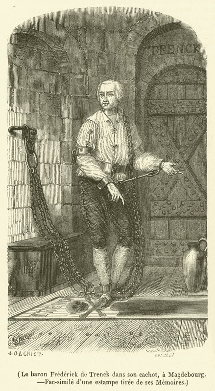 El barón Frederick de Trenck en su calabozo, en Magdeburgo de French School
