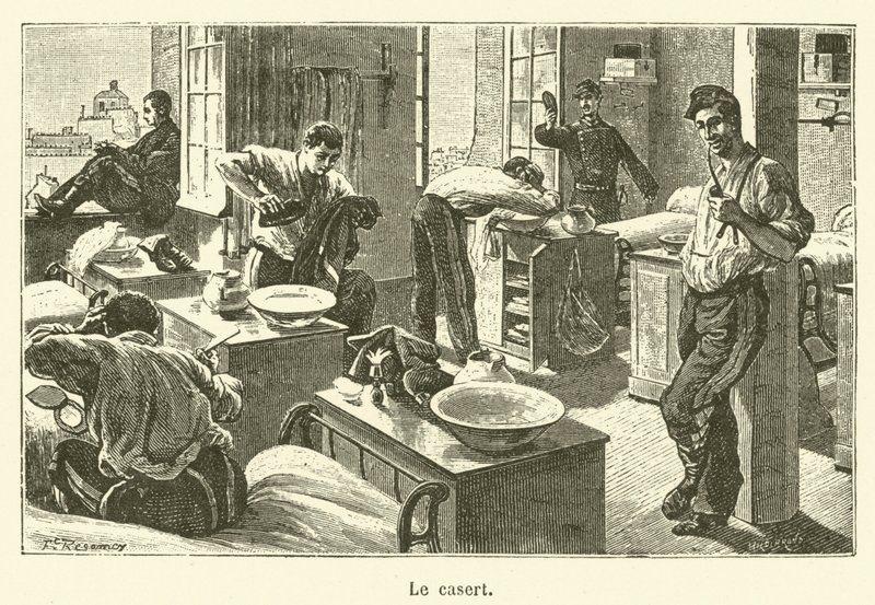 Le casert (grabado) de French School