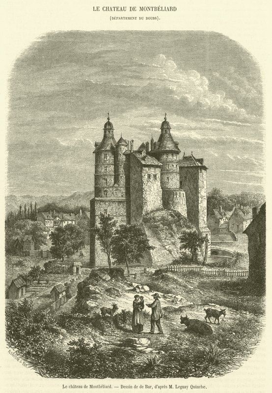 El castillo de Montbéliard de French School