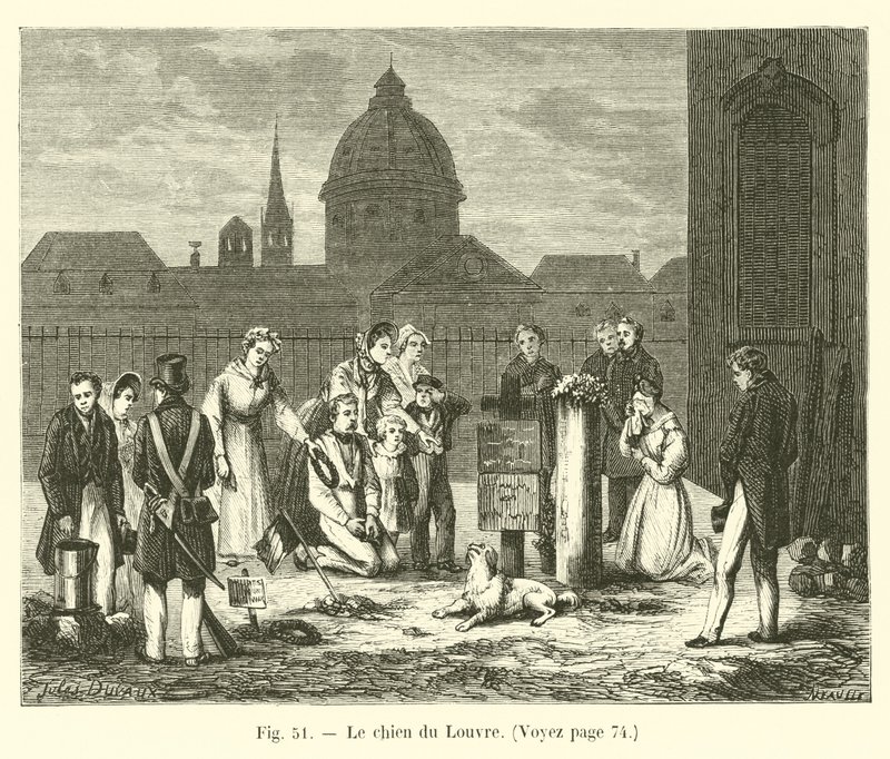 El perro del Louvre de French School