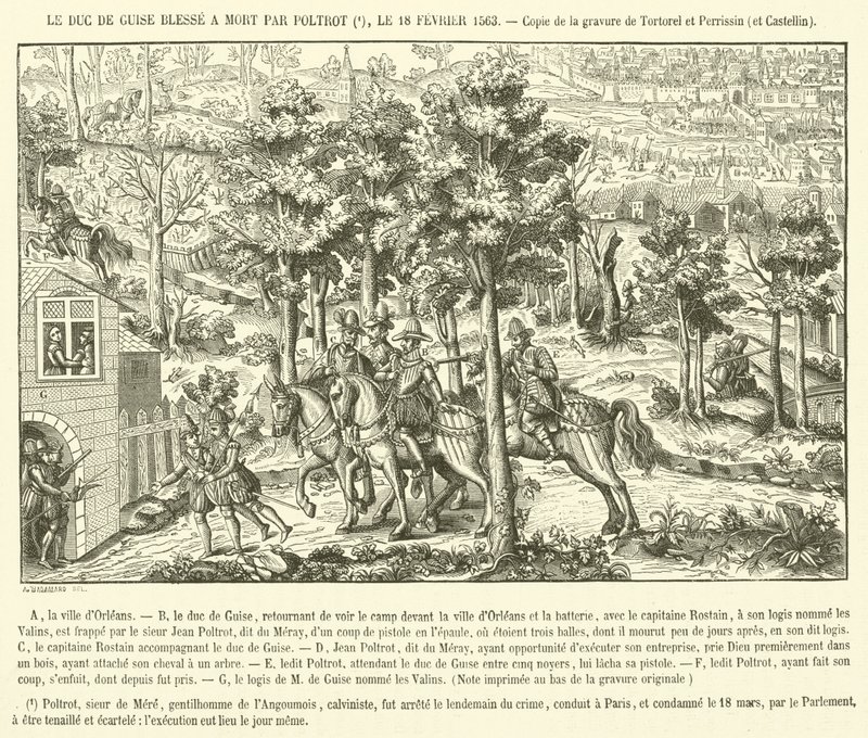 El duque de Guisa herido de muerte de French School
