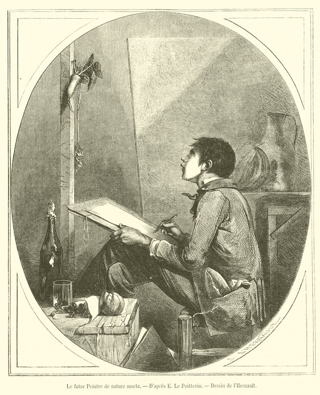 El futuro Pintor de naturaleza muerta de French School