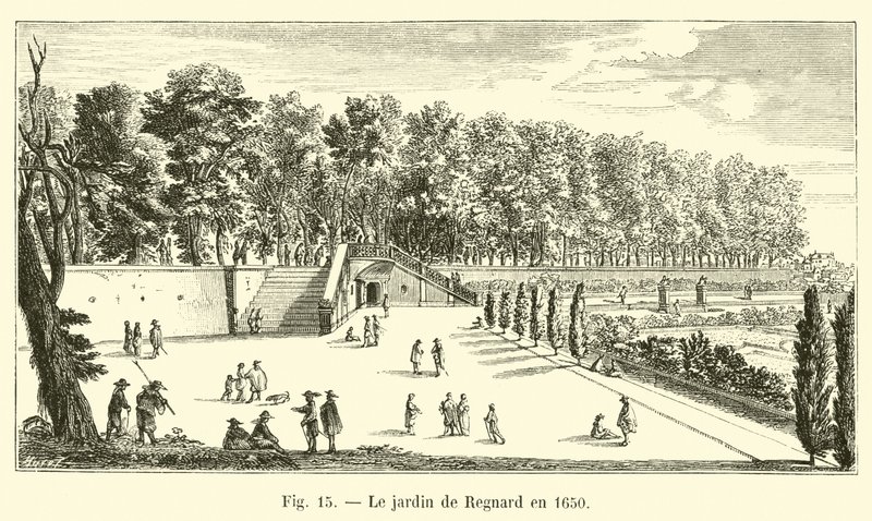 El jardín de Regnard en 1650 de French School