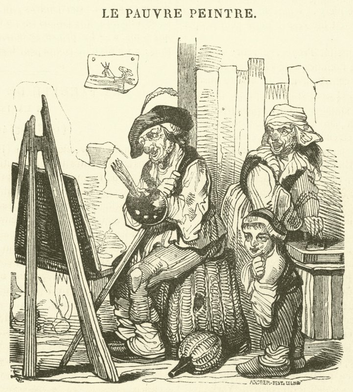 El pintor pobre de French School