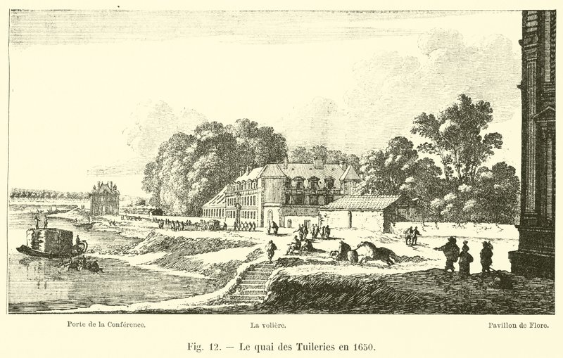 El muelle de las Tullerías en 1650 de French School