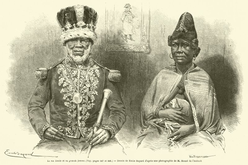 El rey Denis y su gran mujer de French School