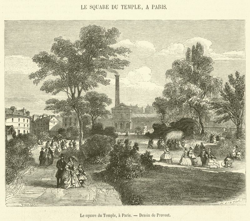 La plaza del Templo, en París de French School
