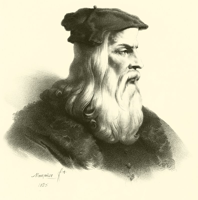 Leonardo Da Vinci, retrato de French School