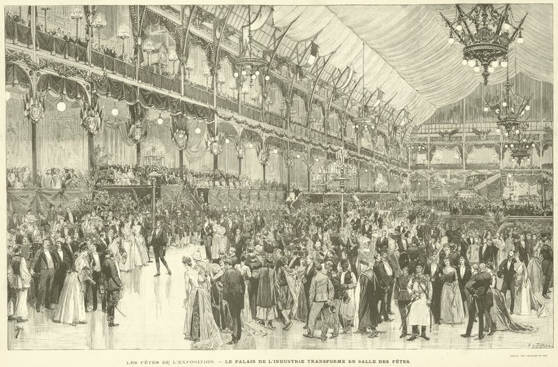 Las Fiestas de la Exposición, El Palacio de la Industria transformado en Sala de Fiestas de French School