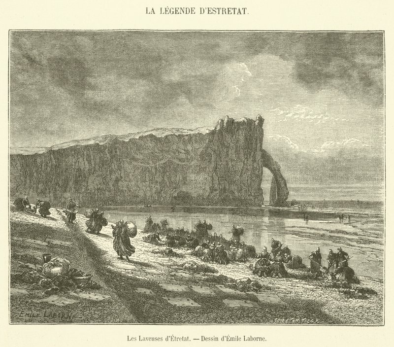 Las lavanderas de Etretat de French School