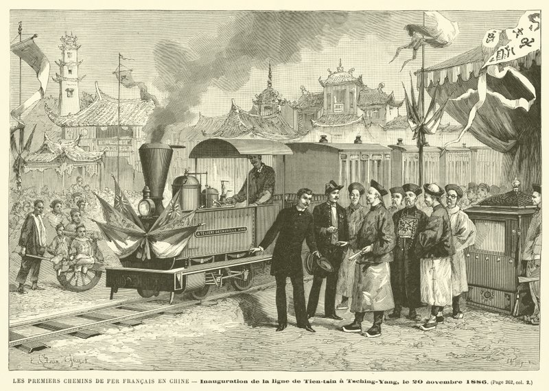 Los primeros ferrocarriles franceses en China de French School