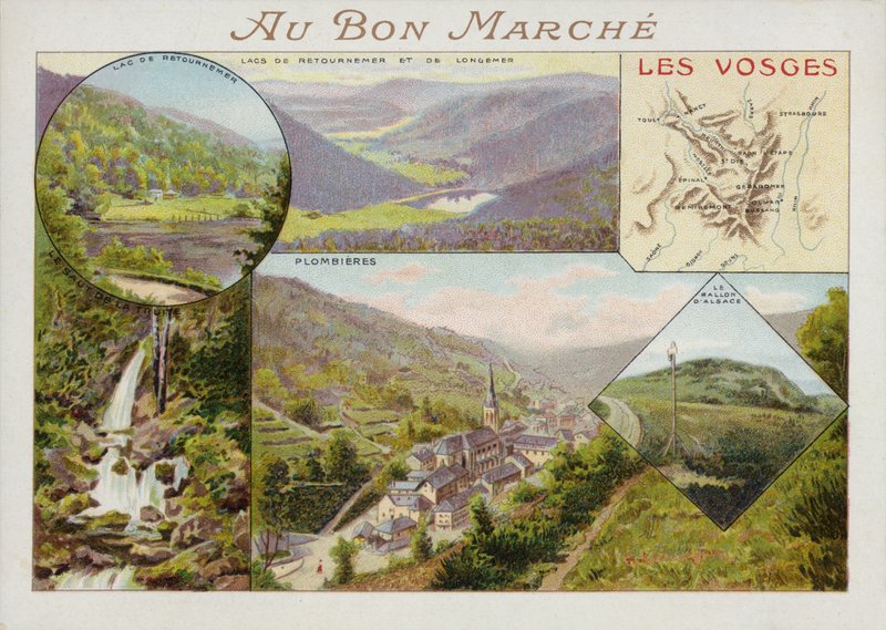 Los Vosgos, tarjeta de French School