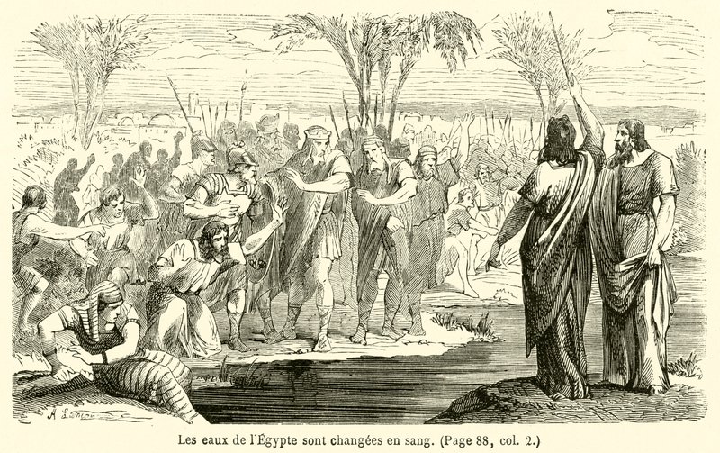 Las aguas de Egipto se convierten en sangre de French School