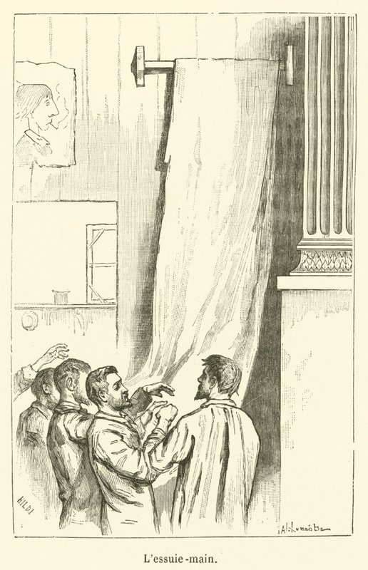 Toalla de mano (grabado) de French School