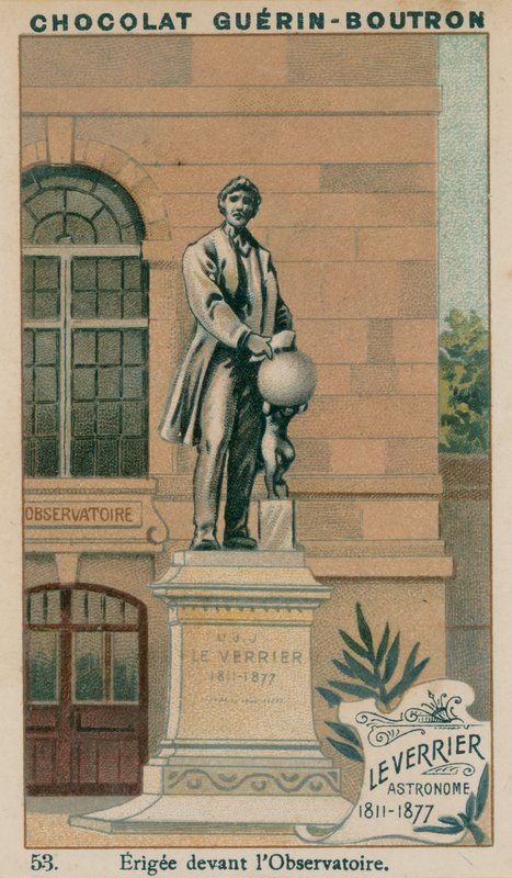 Leverrier, Astrónomo, 1811-1877, Erigida frente al Observatorio de French School