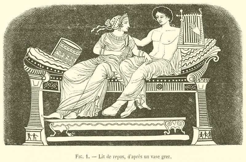 Lit de repos de French School