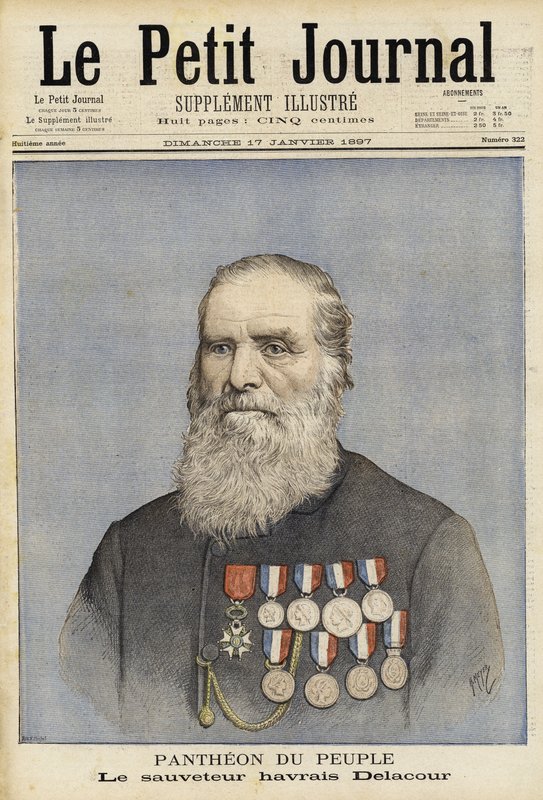 Louis-Joseph-Andre Delacour, marinero y salvavidas francés de French School