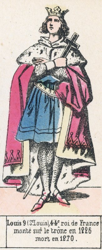 Luis IX (San Luis), 44º rey de Francia, subió al trono en 1226, murió en 1270 de French School