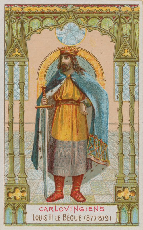 Luis II, rey carolingio de Francia de 877 a 879 de French School